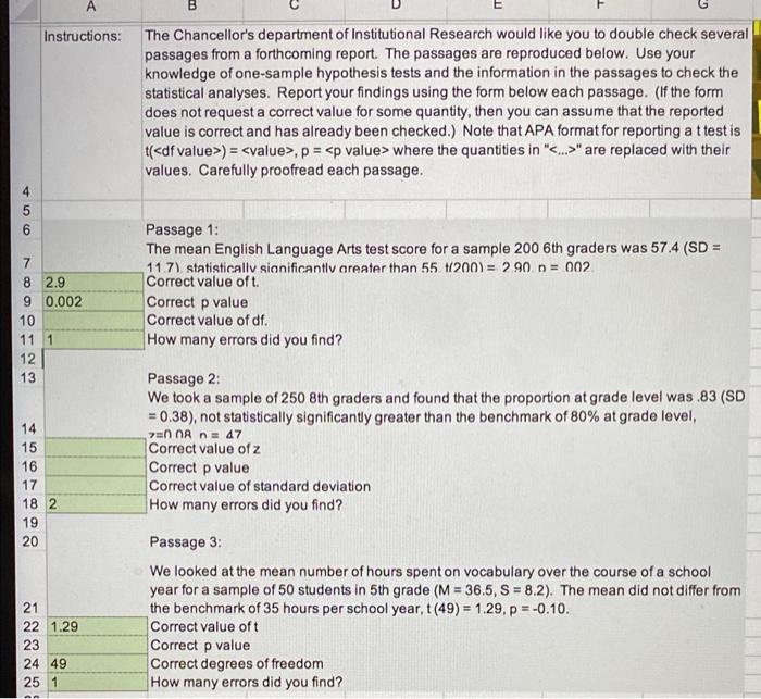 Solved A B Instructions: The Chancellor's Department Of | Chegg.com