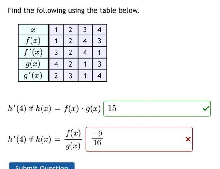 Solved Find the following using the table below. x 1 2 3 4 4 | Chegg.com