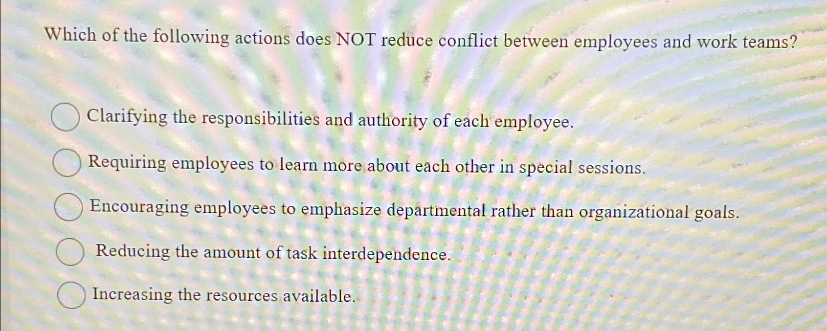 Solved Which of the following actions does NOT reduce | Chegg.com