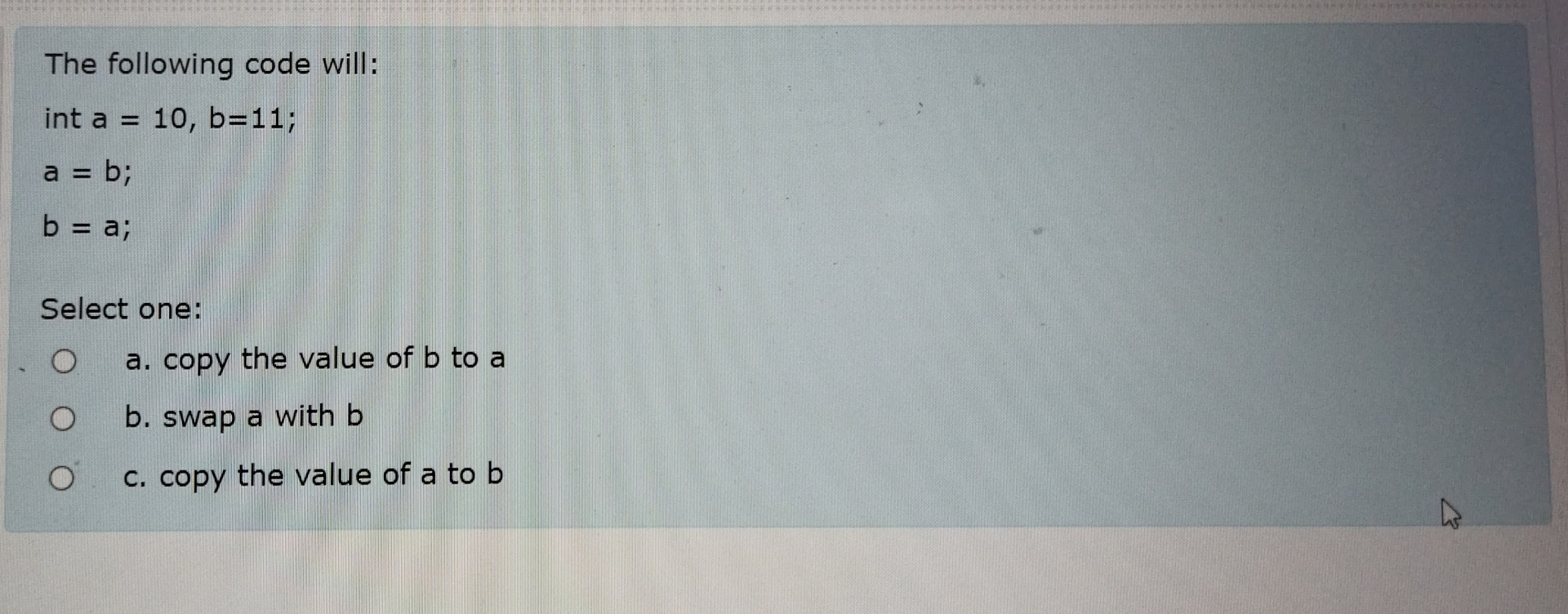 Solved The Following Code Will: ﻿int | Chegg.com