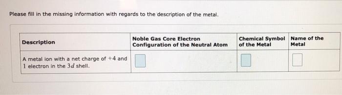 Solved Please fill in the missing information with regards | Chegg.com