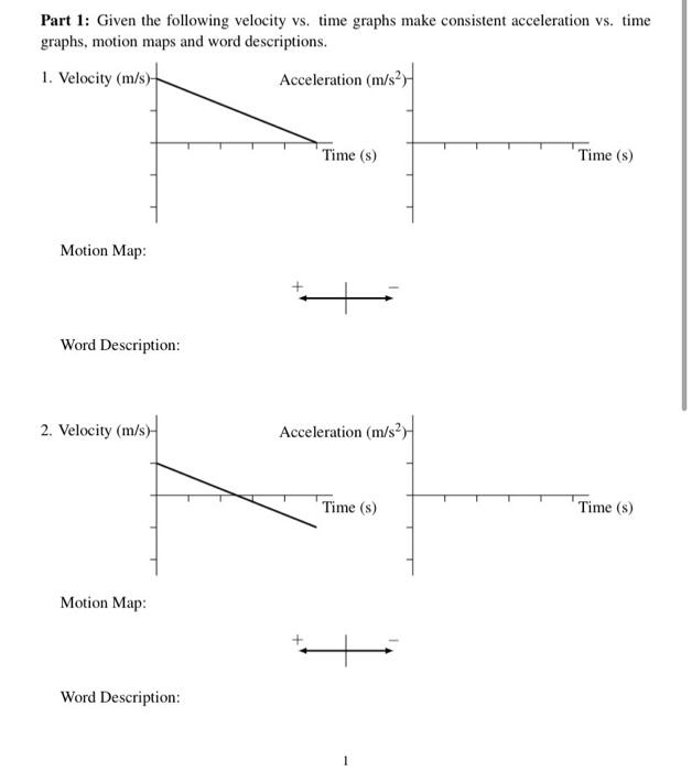 Solved please make sure to do the motion map and | Chegg.com