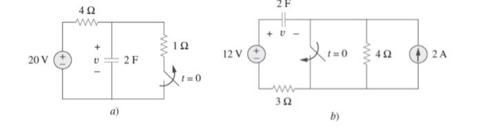 Solved Calcule la tensión del capacitor para t 0 de | Chegg.com