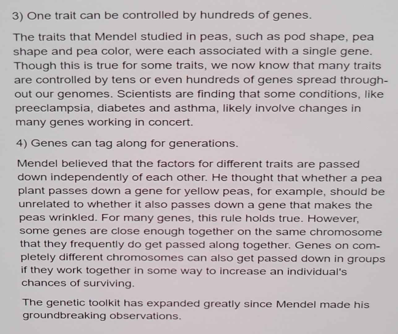 Solved shape or color, for instance, and are passed down