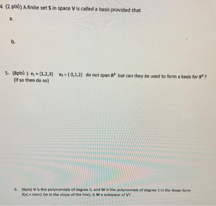 Solved 1. (6pts) V1=(1,0,0,0)v2=(0,2,0,0)v3=(0,0,0,4) Show | Chegg.com