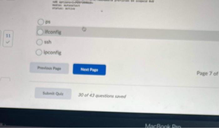 Solved You run a command to learn infomation about a | Chegg.com