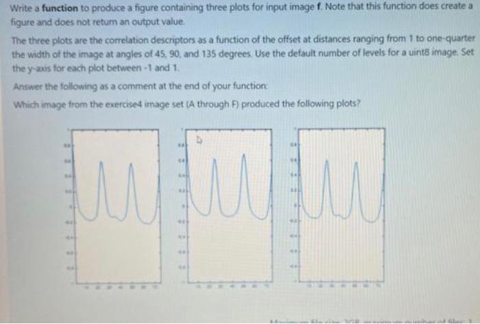 Write a function to produce a figure containing three | Chegg.com