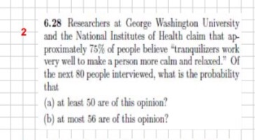 Solved 2 6.28 Researchers At George Washington University | Chegg.com