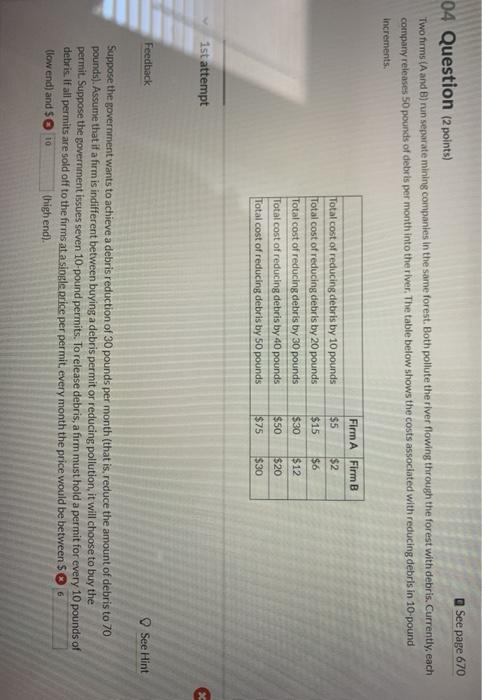 Solved See page 670 04 Question (2 points) Two forms (A and | Chegg.com