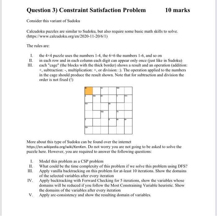 Solved Consider the 4x4 Sudoku Puzzle. This is similar to a