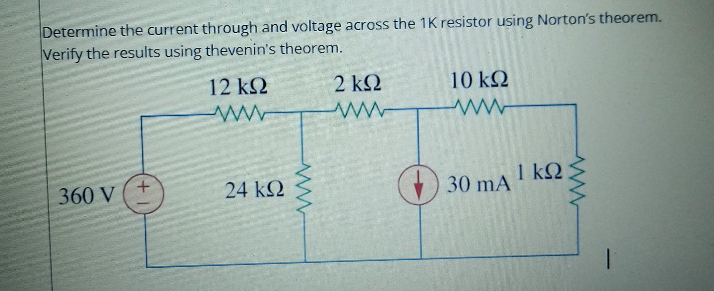 Solved Determine the current through and voltage across the | Chegg.com
