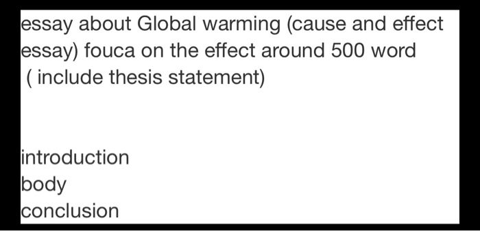 essay on global warming in 500 words