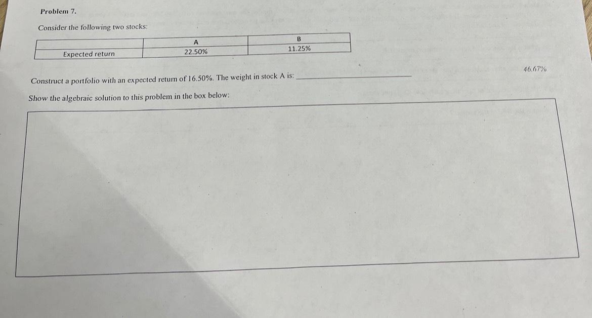 Solved Please solve on excel and show instructions | Chegg.com
