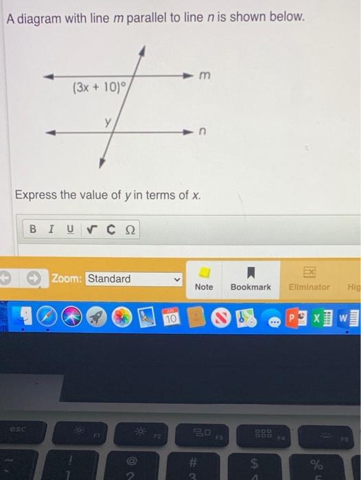 Solved A diagram with line m parallel to line n is shown