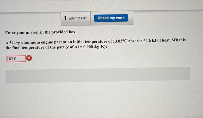 Solved 1 attempts left Check my work Enter your answer in | Chegg.com