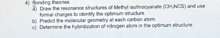 Solved Bonding theoriesa) ﻿Draw the resonance structures of | Chegg.com