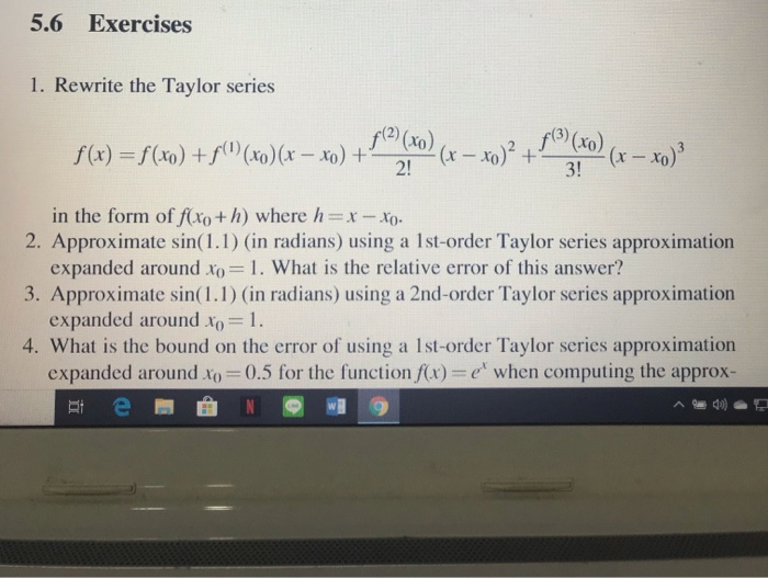 Solved 5 6 Exercises 1 Rewrite The Taylor Series F x Chegg solved-5-6-exercises-1-rewrite-the-taylor-series-f-x-chegg