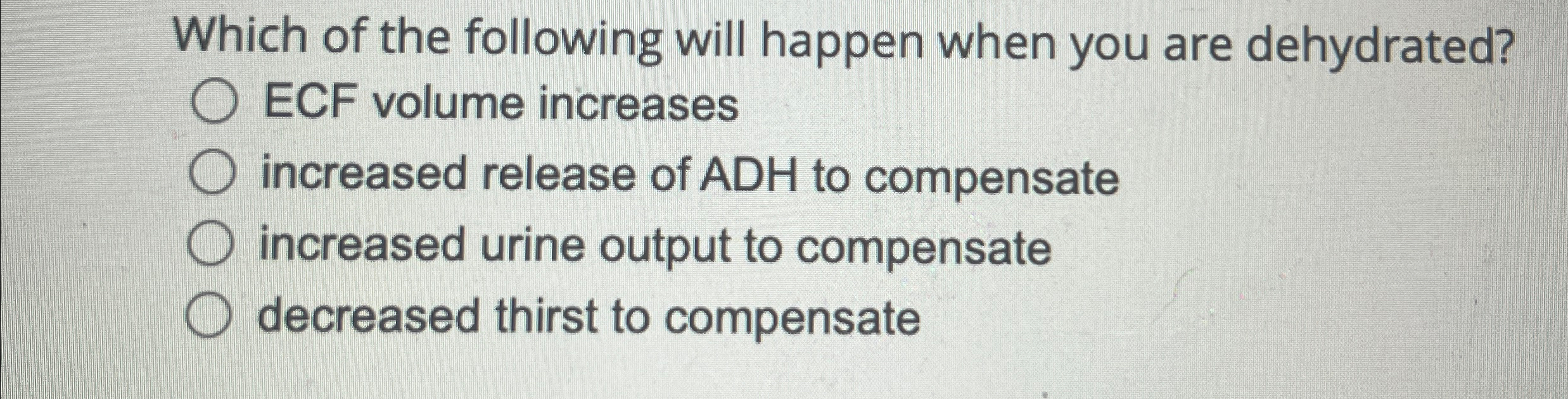 Solved Which of the following will happen when you are | Chegg.com