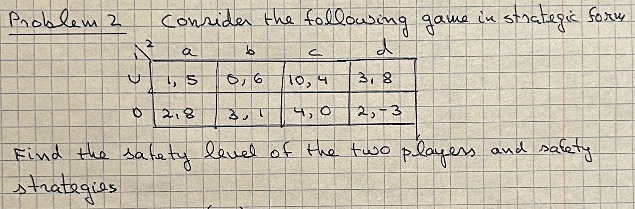 Solved Problem 2 ﻿consider the following game in strategic | Chegg.com