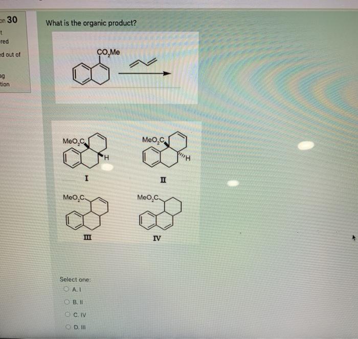 Solved On 30 T What Is The Organic Product Red D Out Of Chegg Com