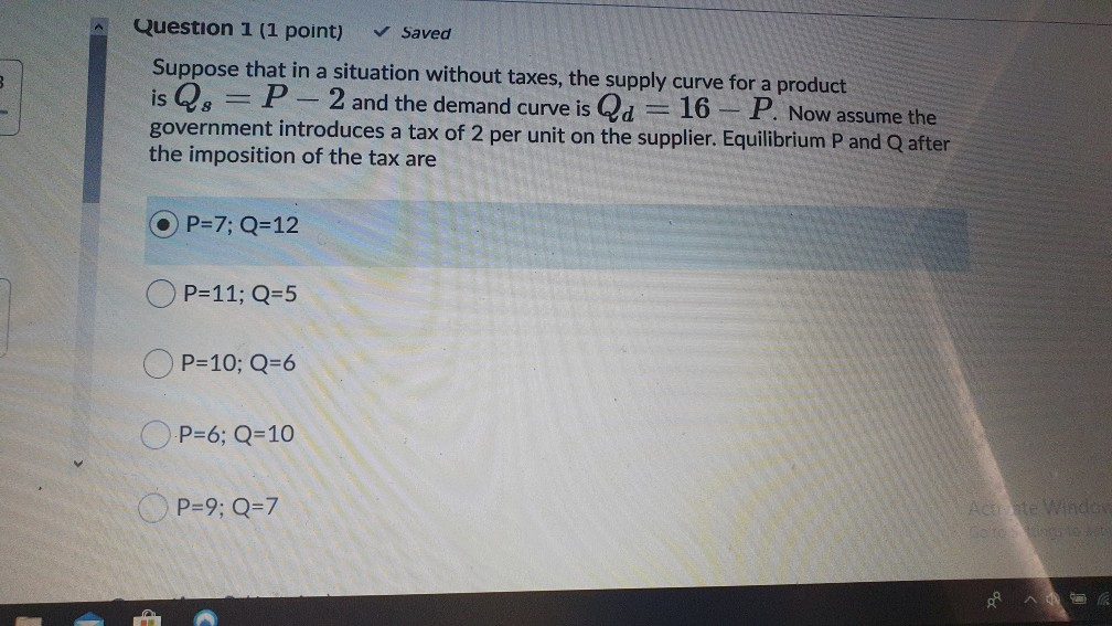 Solved Saved 3 Question 1 (1 point) Suppose that in a | Chegg.com