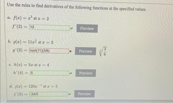 Solved Use the rules to find derivatives of the following | Chegg.com