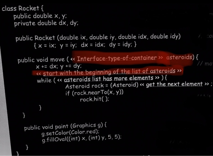 Solved (JAVA PROGRAMMING) I need help with this asteroids | Chegg.com