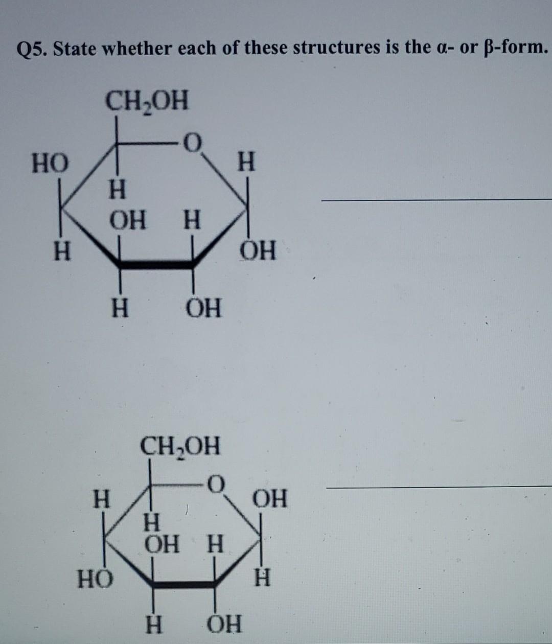 Solved Q5. State whether each of these structures is the a- | Chegg.com