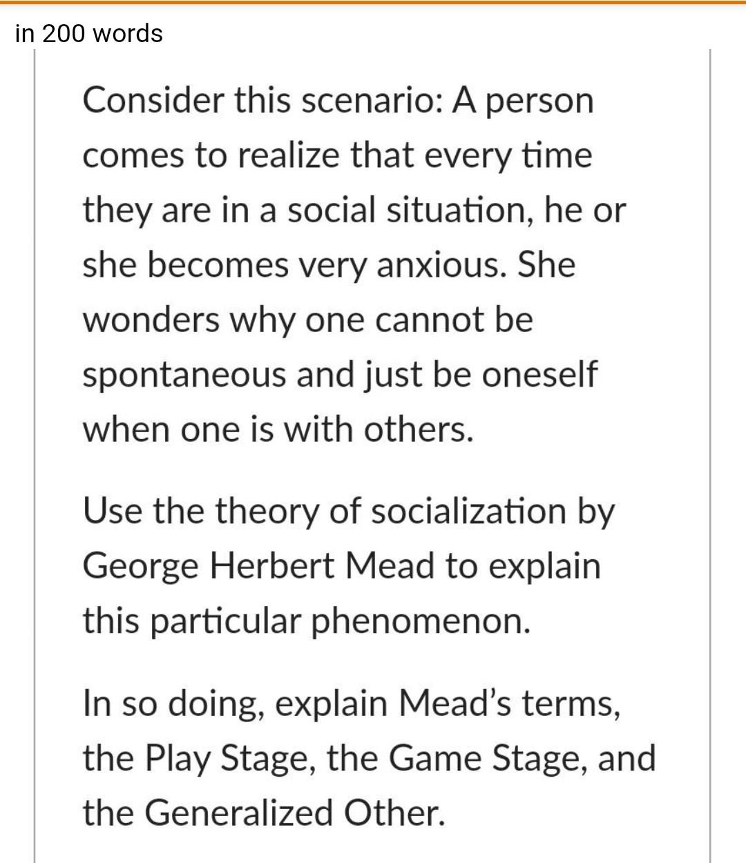 Solved in 200 words Consider this scenario: A person comes | Chegg.com