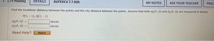 Solved Find the Euclidean distance between the points and | Chegg.com