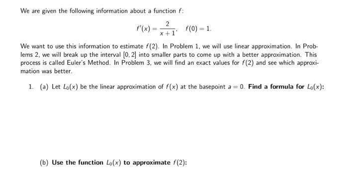 Solved We are given the following information about a | Chegg.com
