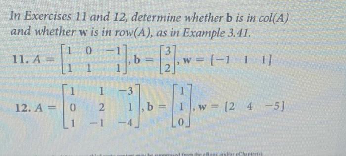 Solved In Exercises 11 And 12, Determine Whether B Is In | Chegg.com