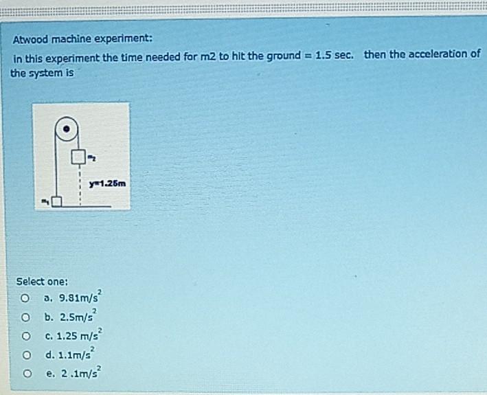Experiment 3 atwood's machine