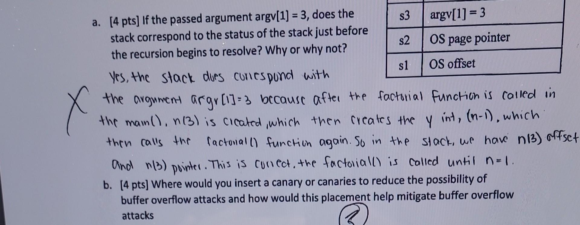Solved [14 pts] Using this code which computes the factorial | Chegg.com