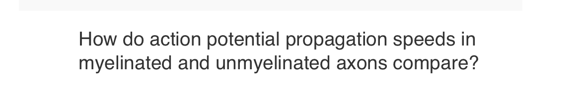 Solved How Do Action Potential Propagation Speeds In | Chegg.com