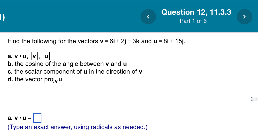 Solved Question 12, 11.3.3Part 1 ﻿of 6Find the following for | Chegg.com