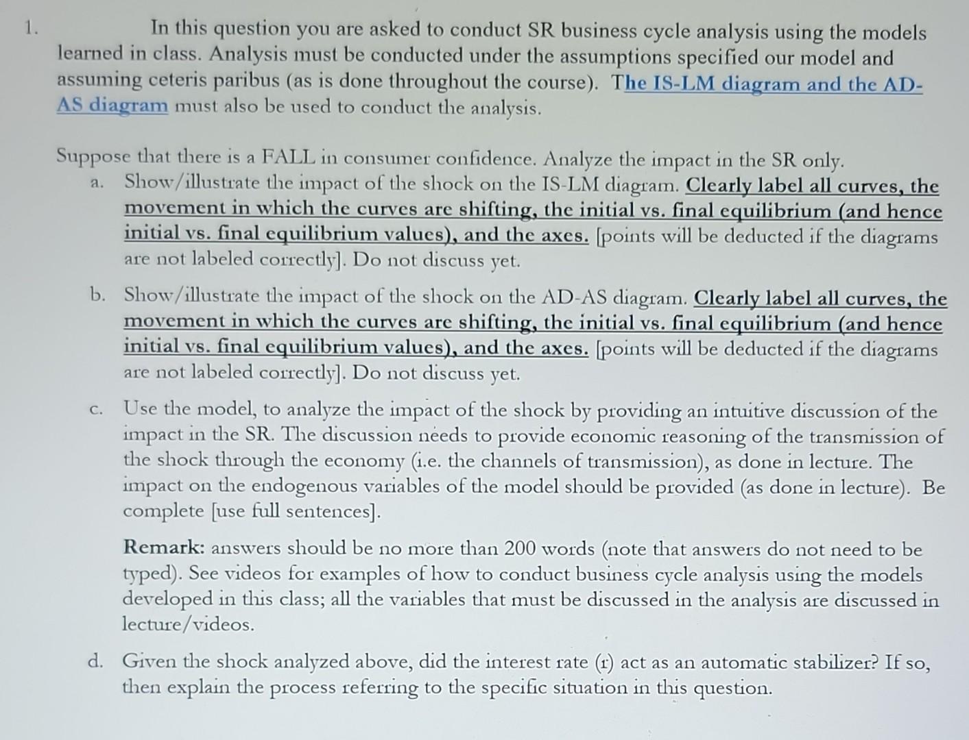 Solved In this question you are asked to conduct SR business | Chegg.com