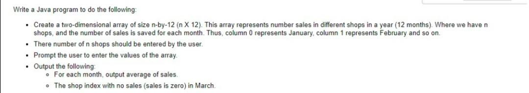 Solved Write a Java program to do the following: . Create a | Chegg.com