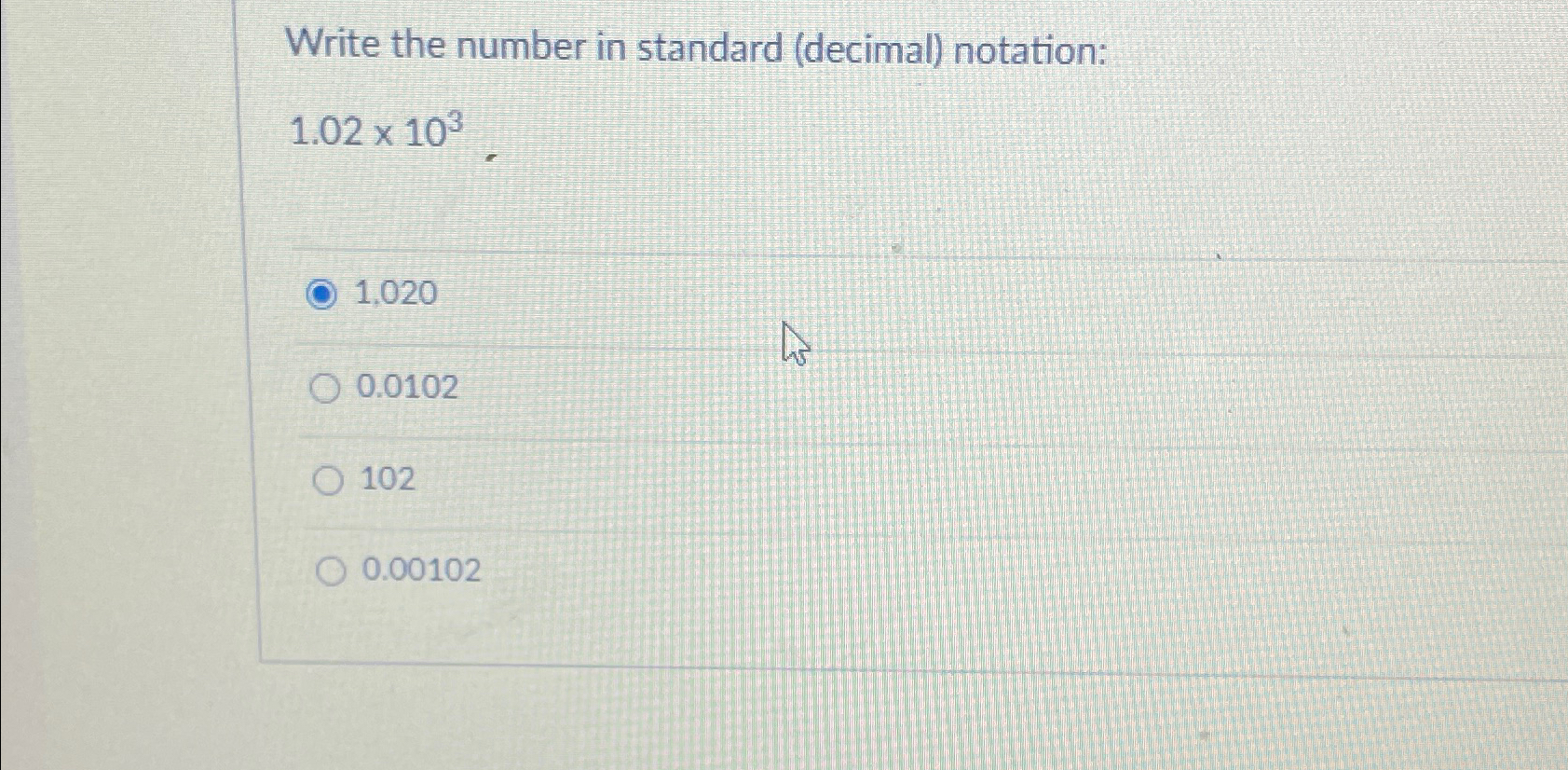 Solved write the number in standard decimal chegg
