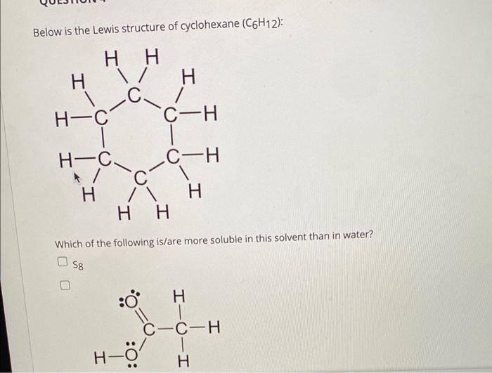 lewis structure of cyclohexane