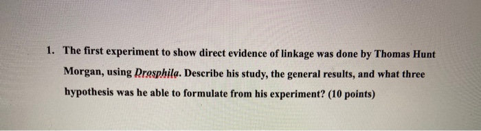 Solved 1. The first experiment to show direct evidence of | Chegg.com
