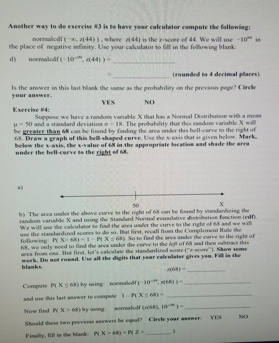 Solved Lxercise \#S: Suppose we have a random variable X | Chegg.com
