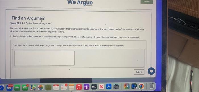 Find an Argument Target Skill 1,1: Define the word | Chegg.com