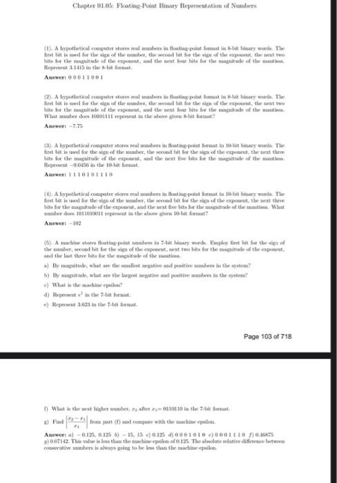 Solved Chapter 01.05: Floating-Point Binary Ftejexzentathot | Chegg.com