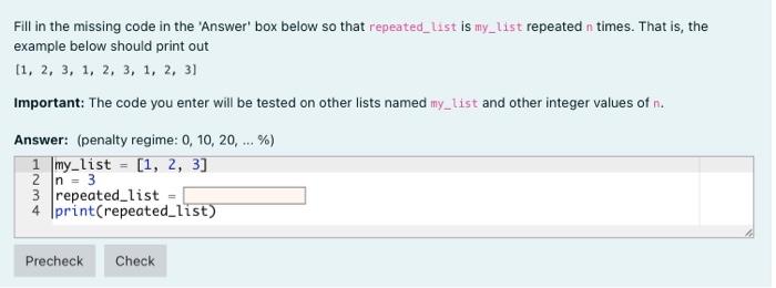 Solved Fill in the missing code in the 'Answer' box below so | Chegg.com