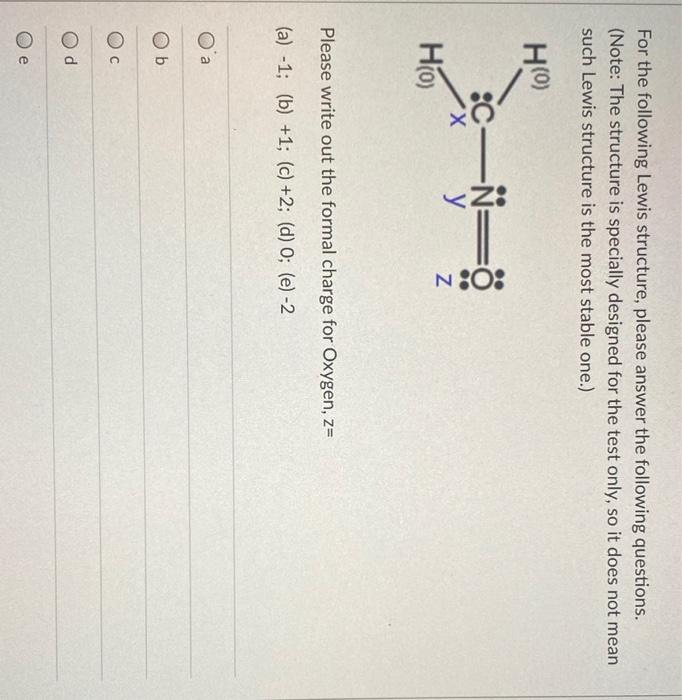Solved Based on the Lewis structure presented below, which | Chegg.com