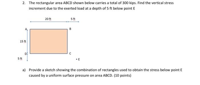 Solved 2. The rectangular area ABCD shown below carries a | Chegg.com