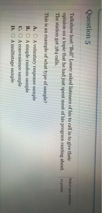 Solved Question 5 Select one answer 10 points Talkshow host | Chegg.com