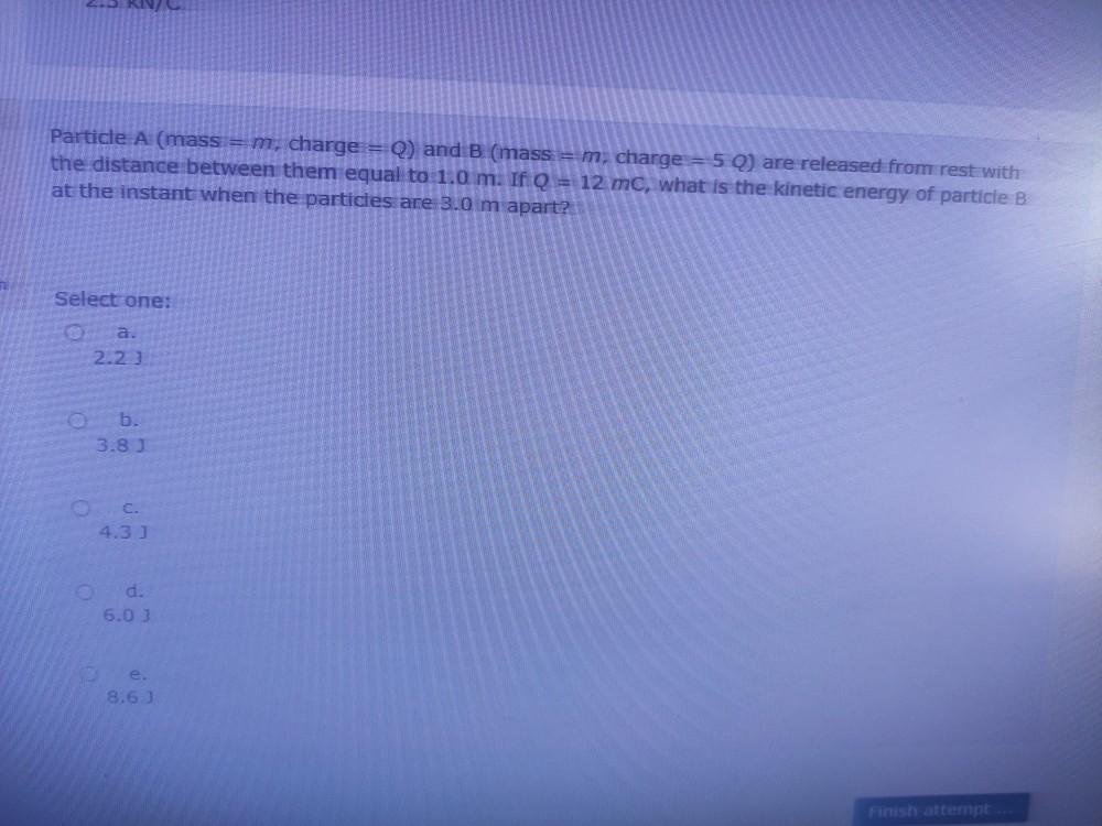 Solved Particle A Mass M Charge Q And B Mass M