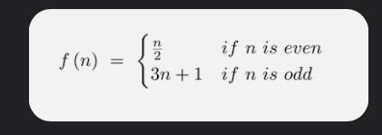 F(n) = If N Is Even 2 3n+1 If N Is Odd 